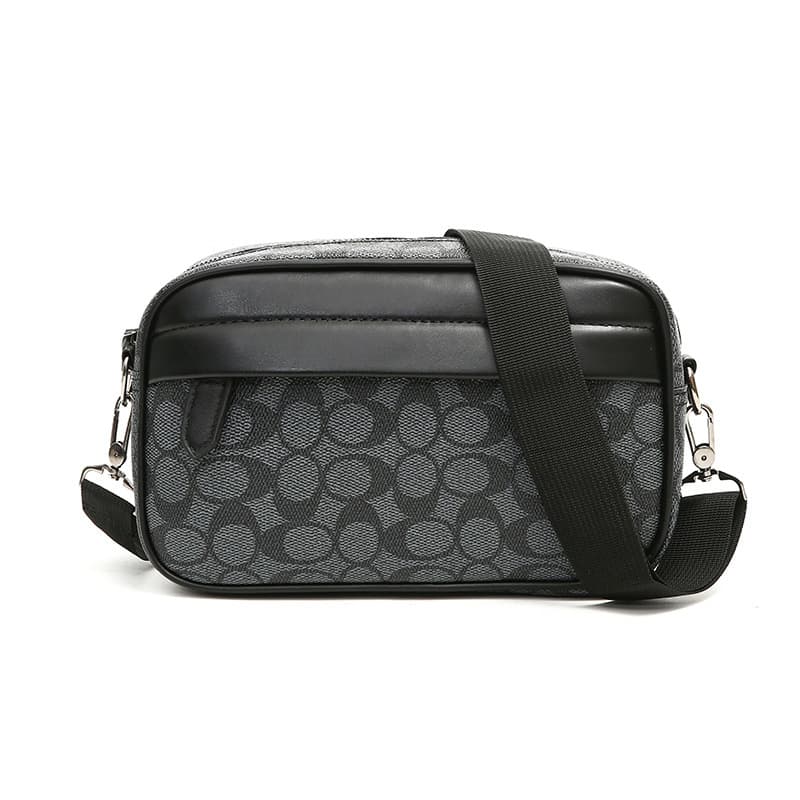Cross-border Men's Single Shoulder Crossbody Bag 2025 New Trendy Textured Fashion Printed Small Square Bag Bags Wholesale