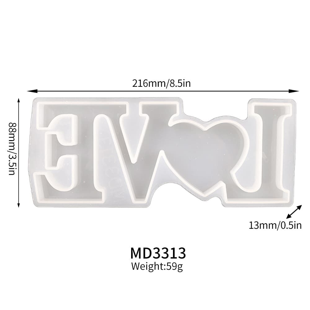 Letter Mold Epoxy Resin Mold DIY Jewelry Ornament English Silicone Mold Set Love Word Silicone Mold
