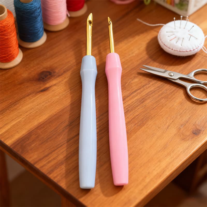 Colorful plastic handle adjustable stamping needle Russian stamping embroidery stamping needle household handmade woolen embroidery tool stamping pen