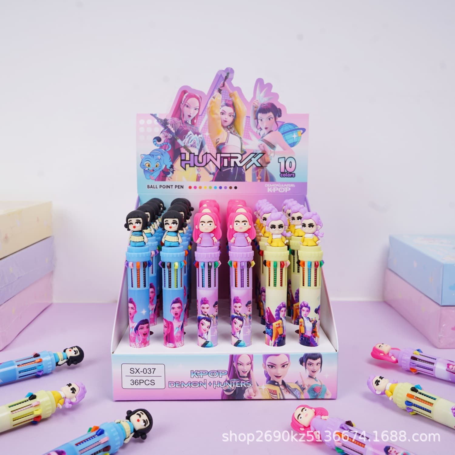 Cross-border hot selling witch hunter group 10-color handbook student multi-function multi-color marker pen color medium oil pen