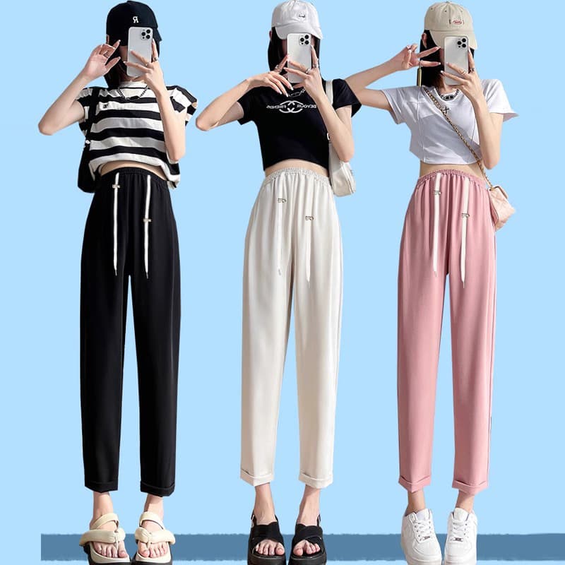 Maternity Pants Wearable Postpartum Spring Summer New Cargo Pants Carrot Pants Ankle Pants Petite Long Pants