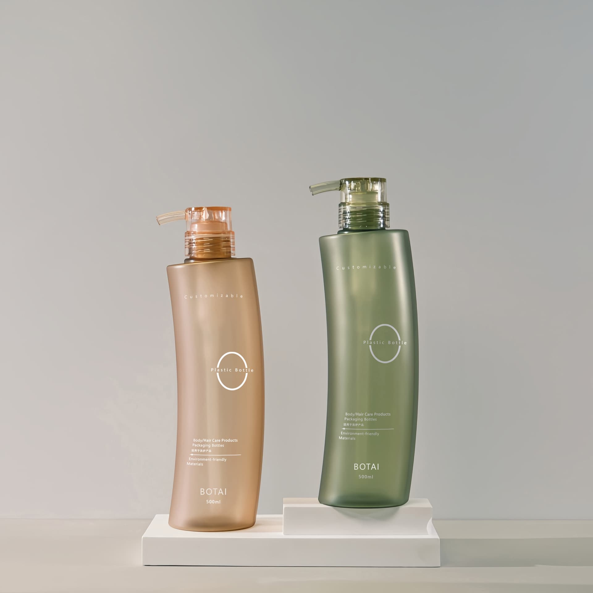 500ml creative banana curve PET plastic bottle push-type shampoo conditioner toiletries packaging material