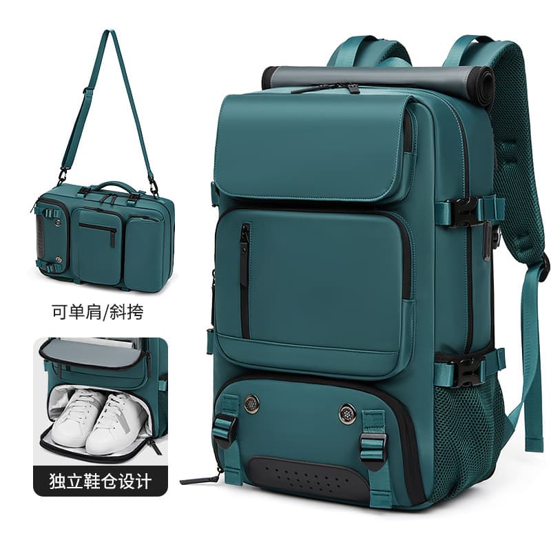 Backpack men's large capacity outdoor travel bag fitness bag independent shoe compartment sports bag shoulder crossbody handbag