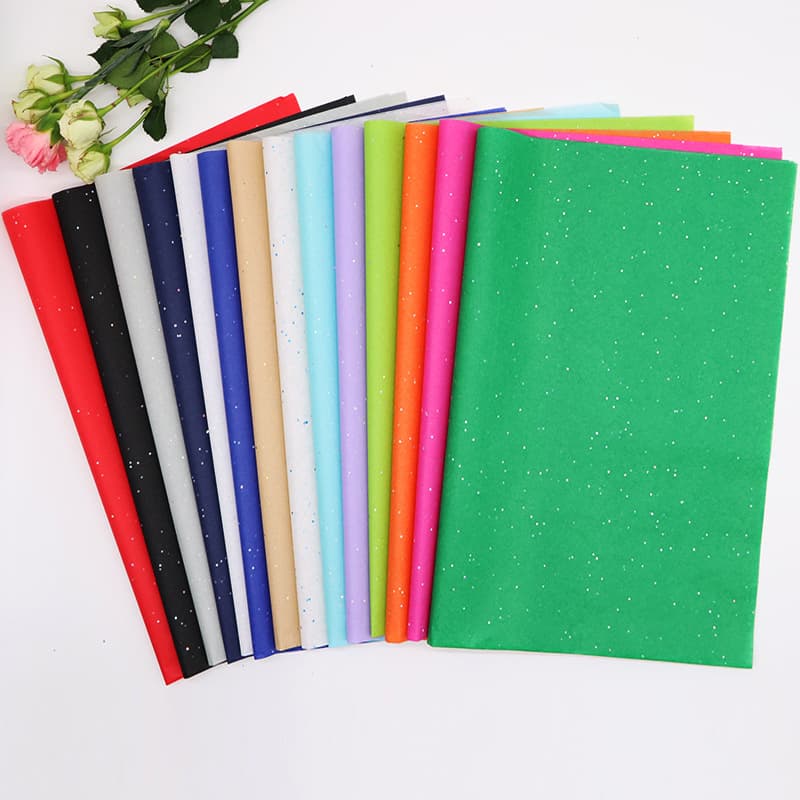 17g Colorfulful Sequin Copy Paper Bouquet Clothing Shoes Moisture-Proof Pear Paper Green Silver Cowhide Glitter Tissue Paper