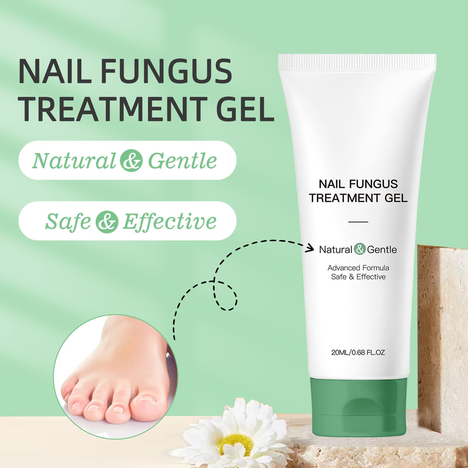 Cross-border New Product Unlabeled Nail Natural Plant Gel Moisturizing Tea Tree Oil Repair Foot Care Cream - 20g