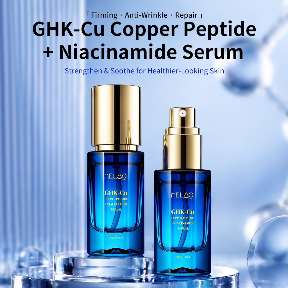 GHK-Cu Copper Peptide Niacinamide Serum OEM