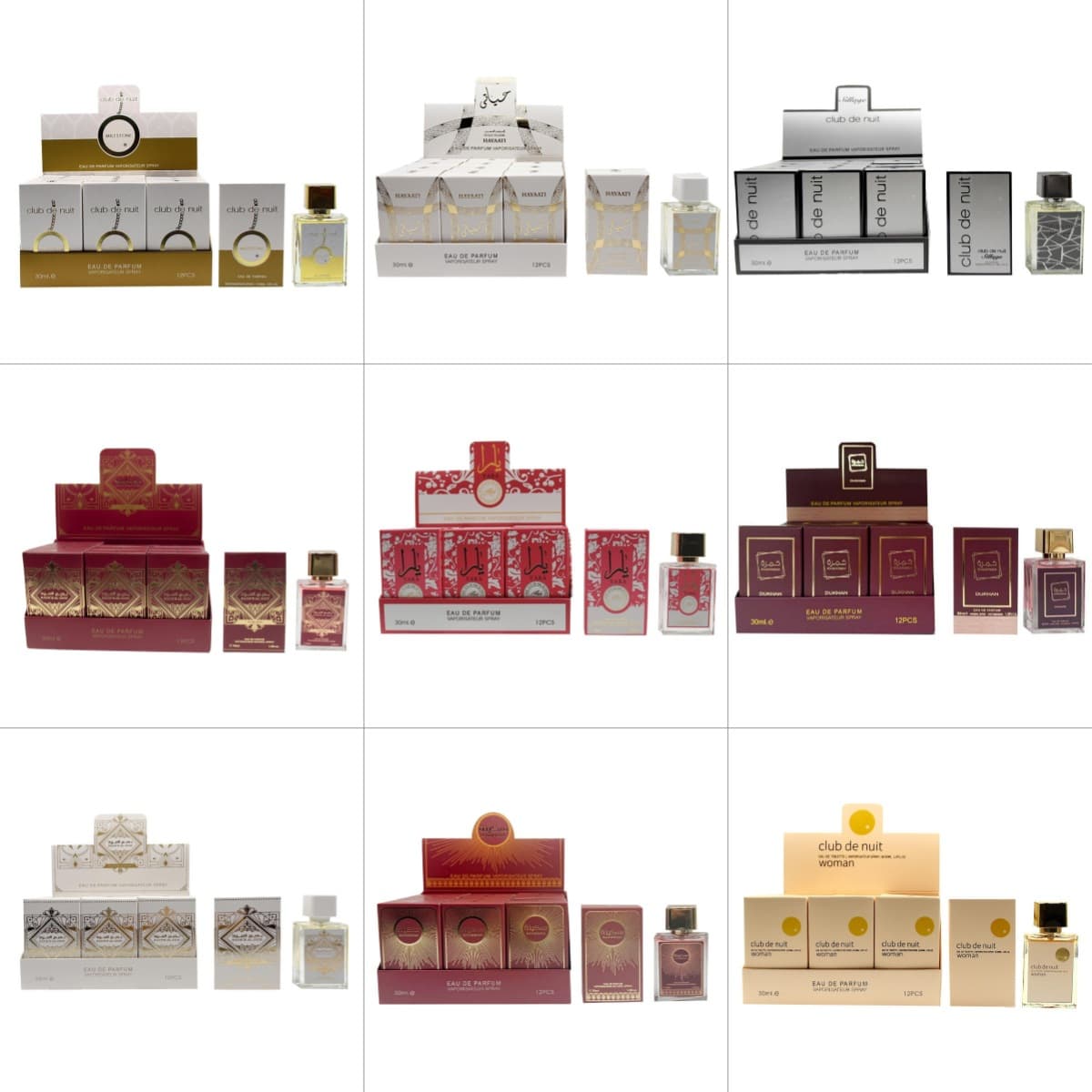 Perfume Sample Long-Lasting Fragrance Cross-Border Arabic Women's Floral Spray Scent Mini Perfume Set Wholesale