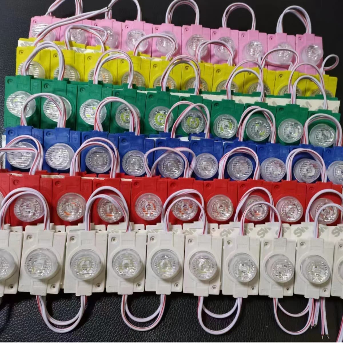 12V LED injection molded module, single lamp, side light source, high brightness LED beads, advertising lightbox signage, single lamp RGB side light with flashing.