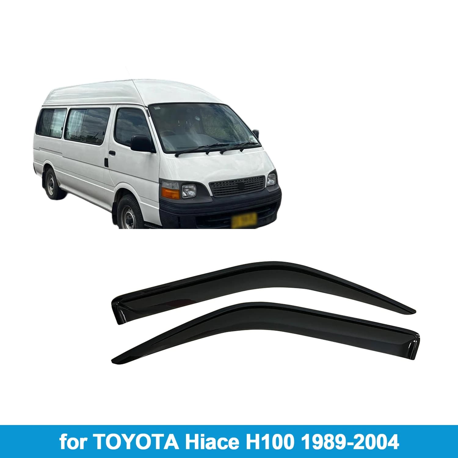 Compatible with Toyota HIACE 1989-2025 Rain Guard Side Window Deflector Rain Shield Thickened