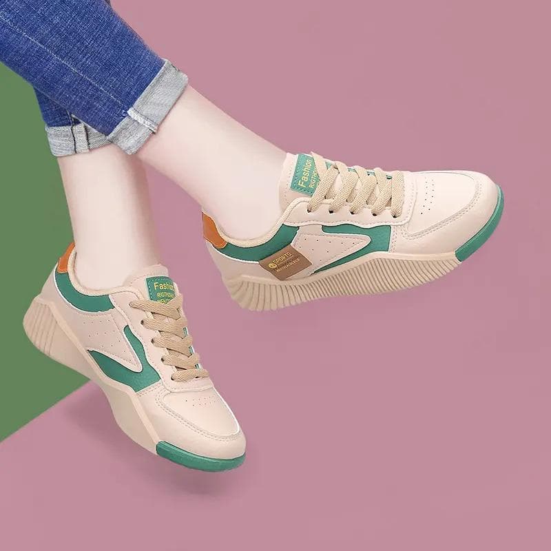 Lightweight Soft Sole Genuine Leather Sports Shoes Anti-slip Running Shoes White Shoes Women 2025 Spring Casual Fitness Travel Shoes