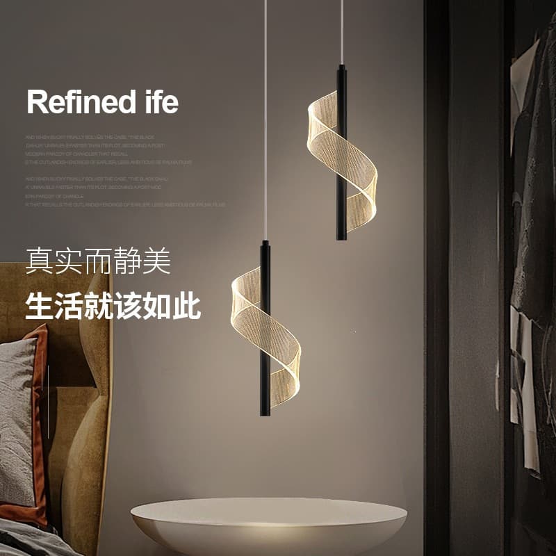 Pendant Light for Bar Counter Cashier Internet Celebrity Bed Decoration Master Bedroom Chandelier Light Luxury Commercial Minimalist Modern Simple Small Head