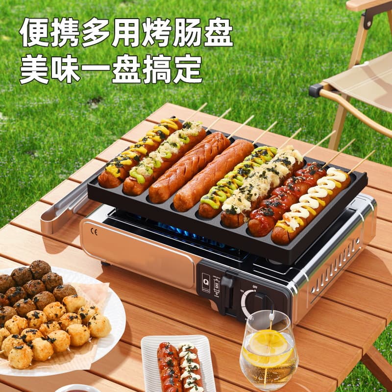 Sausage Grilling Machine Commercial Stall Popular Starch Sausage Stove Gas Sausage Ham Machine Golden Crispy Sausage Grill Pan