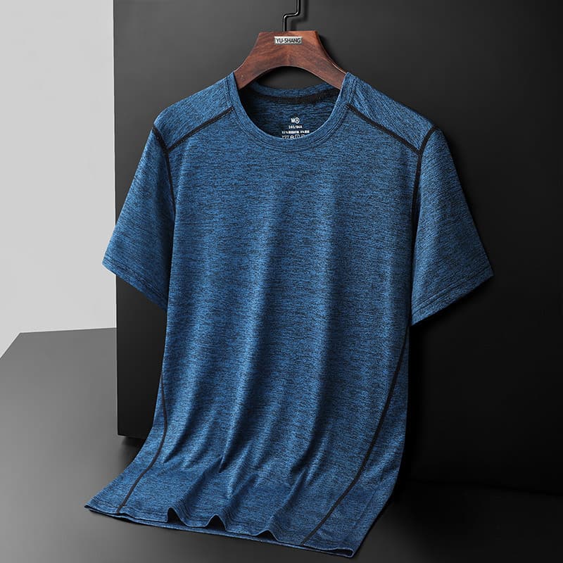 Men's summer ice silk short-sleeved T-shirt men's middle-aged and elderly half-sleeved quick-drying ice-feel loose 2026 summer new T-shirt