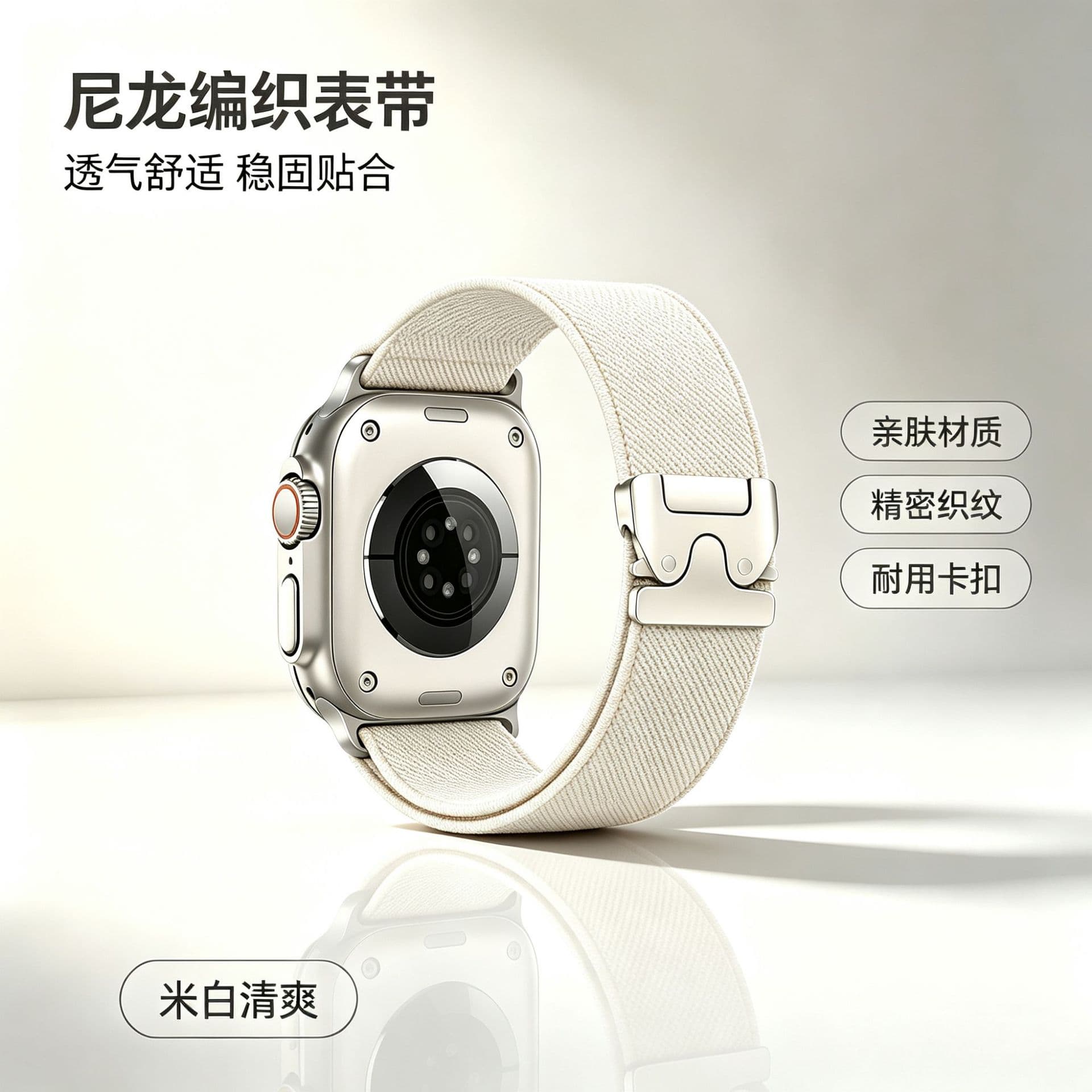 Compatible with Apple Watch Parachute Buckle Nylon Braided Loop Apple Watch Band
