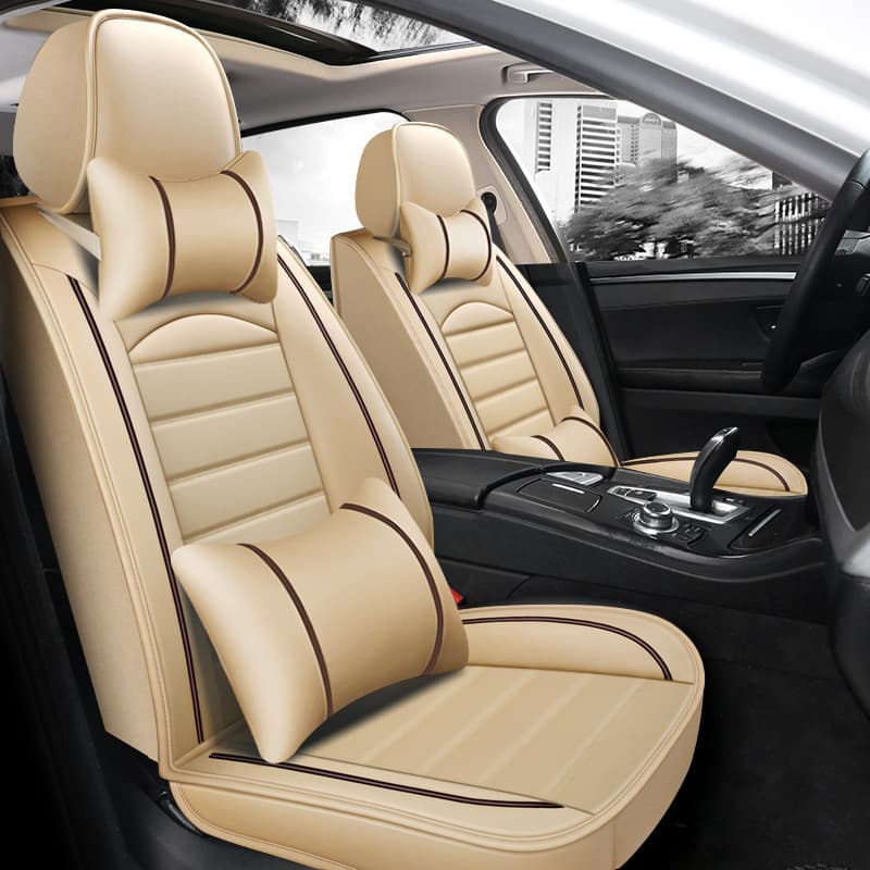 Cross-border Trade Summer Full-Wrap Leather Car Seat Cushion for Five-Seat Pickup, All-Season Universal Car Seat Cover