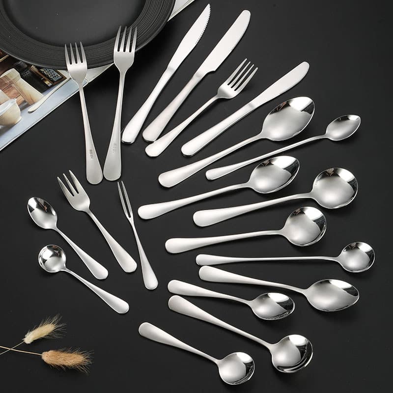 1010 Stainless Steel Cutlery Set (Complete Set, Cross-Border Amazon), Western-style Knife, Fork, Spoon, Dessert, Coffee Spoon, Hotel Steak Knife and Fork