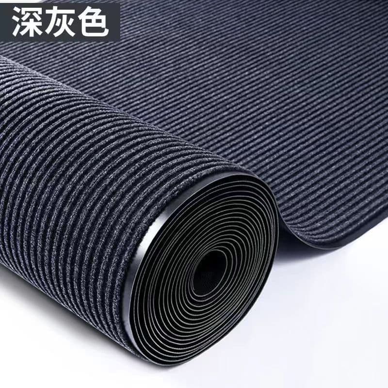 Wholesale PVC double stripe carpet roll material can be cut corridor doorway aisle floor mat non-slip absorbent foot mat