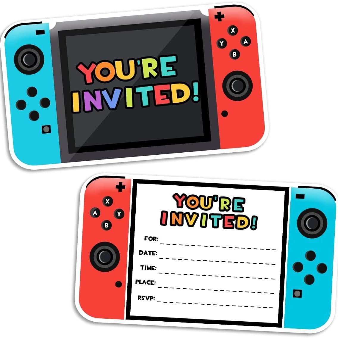 Amazon Best Seller In-stock Double-sided Writable Handheld Game Console Electronic Game Birthday Party Invitation Card