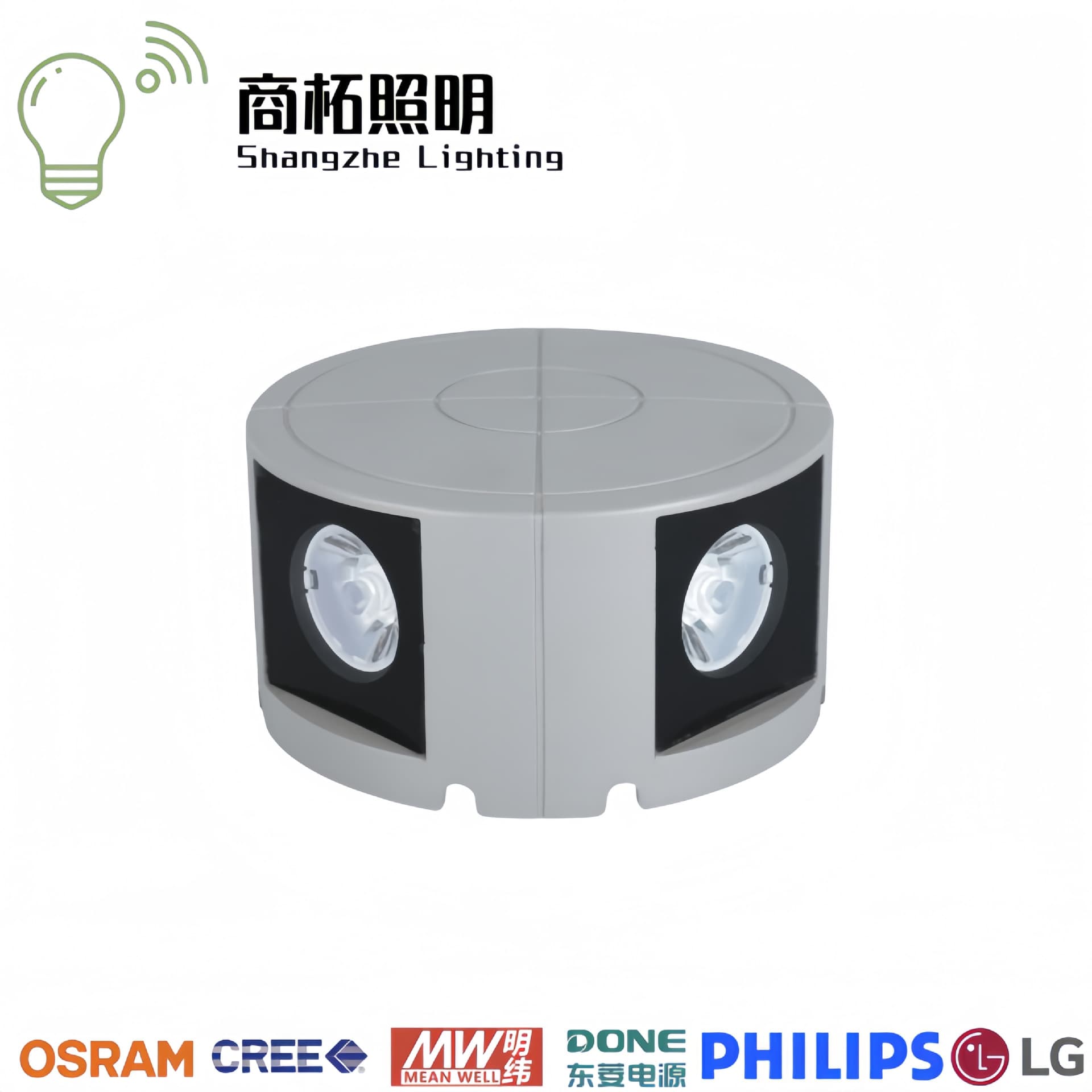 Factory Direct 18W 24W Outdoor Waterproof LED Round Cross Star Light Beam Cross Star Wall Light