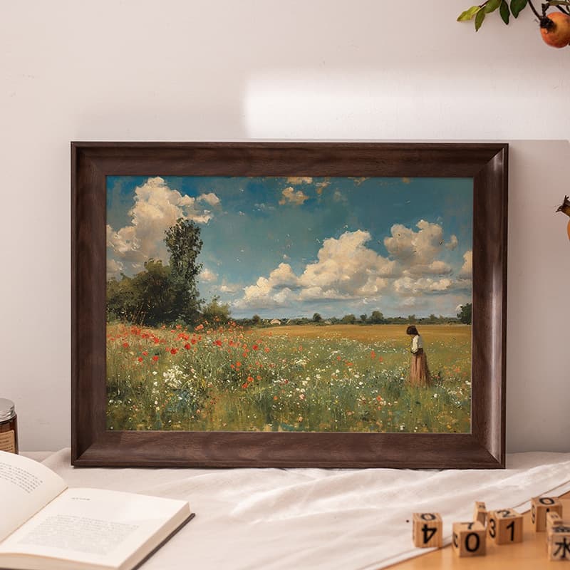 Large 32-inch Chinese Painting Calligraphy Frame, Empty Frame for Artwork, Modern Simple Wall-Mounted Frame