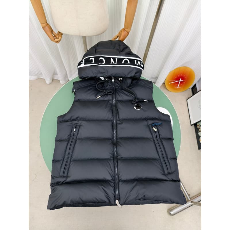 Meng Jia 2026 New Style Moncler Knuckles Fashion Hat Zipper Letter Down Vest Down Vest Down Vest