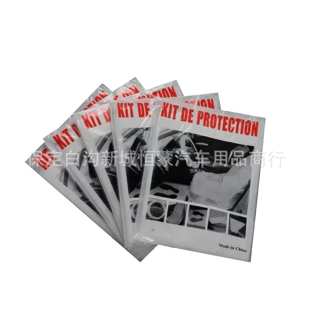 Disposable Car Seat Cover Set Disposable Car Steering Wheel Cover Plastic Seat Cover