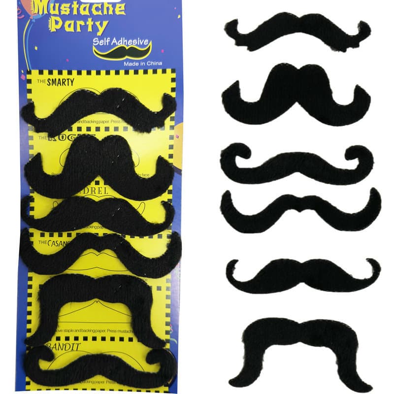Halloween Party Fake Beard - Black Furry Styled Beard, Pirate Beard Costume, Multiple Styles