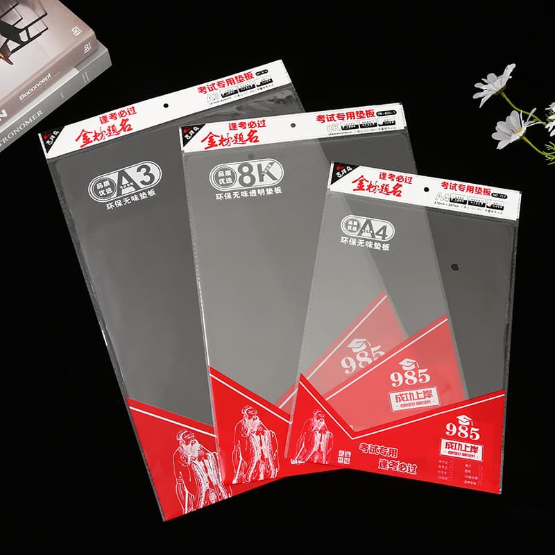 Writing PVC Transparent Pad Stationery Plastic Transparent Exam Drawing Transparent Desk Pad Soft PVC Pad