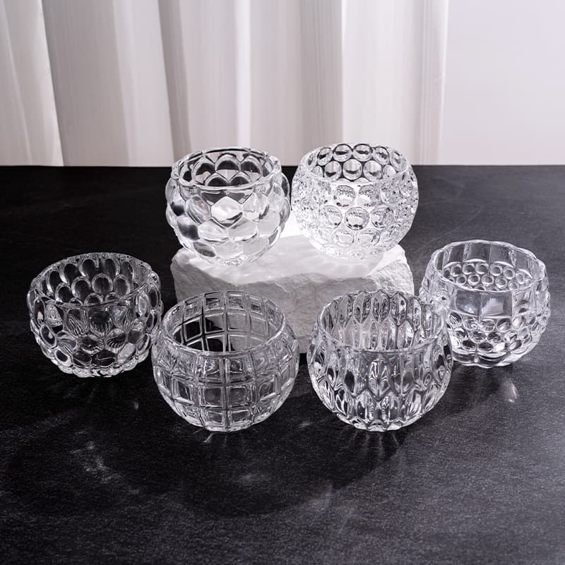 Clear Glass Cup Creative Dot Crystal Glass Candle Holder Bar Nightclub KTV Glass Candle Cup Decoration