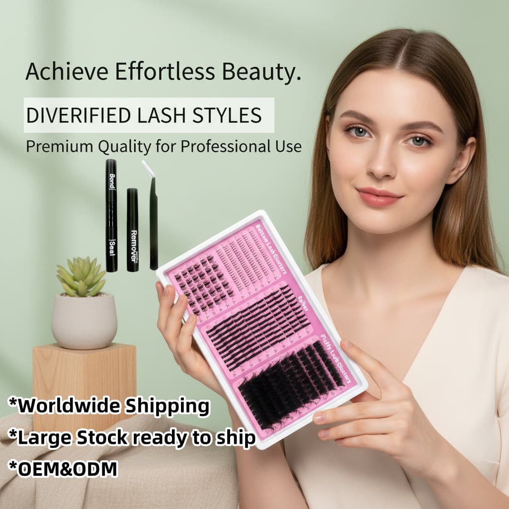 European and American Cross-border Self-lash Extension Large Capacity Bottom Spike Lash Pointed Fairy DIY Segmented Lashes