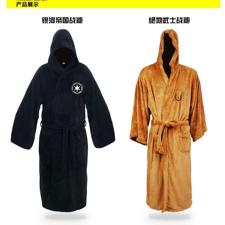 Star Wars Cosplay Bathrobe Coral Fleece Nightgown Jedi Knight Galactic Empire War Robe Bathrobe Pajamas