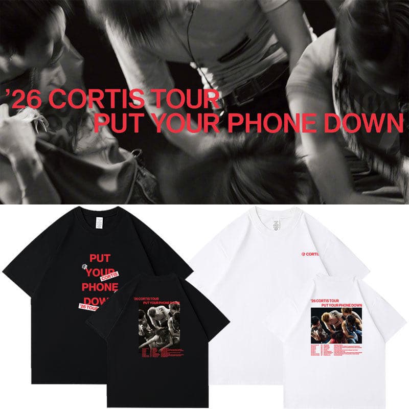 CORTIS2026 world tour concert PutYourPhoneDown peripheral clothes same style short-sleeved T-shirt cotton