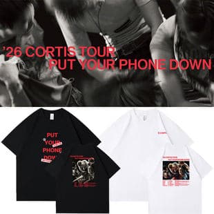CORTIS 2026 World Tour PutYourPhoneDown Merchandise Same-Style Short-Sleeve T-Shirt Cotton