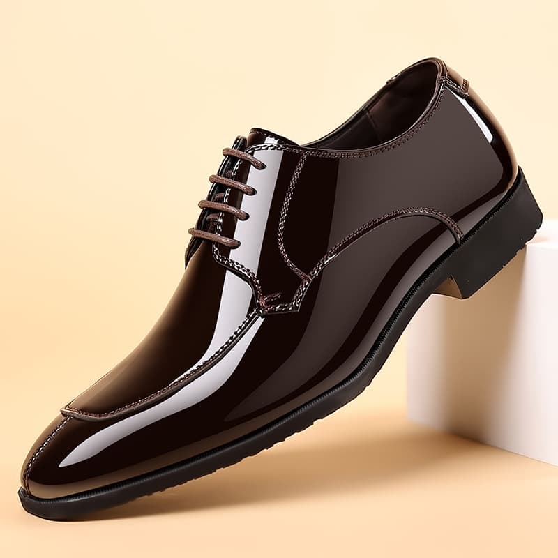 2024 new large size leather shoes men summer breathable business formal British style casual soft sole black shoes men