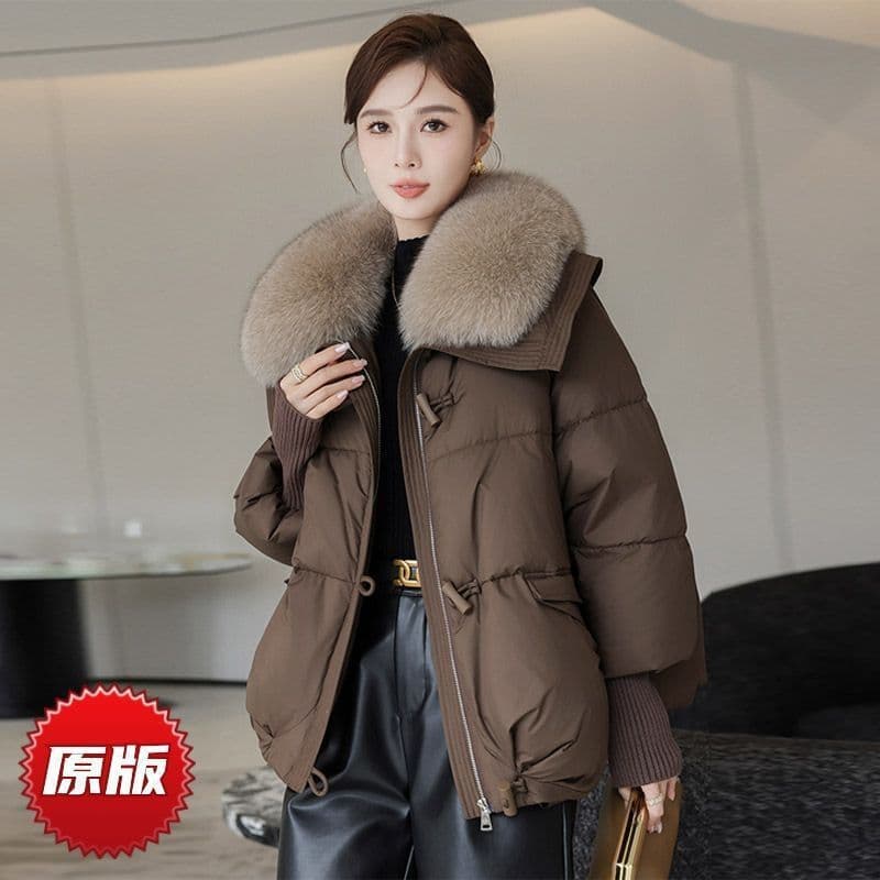Women's Down Cotton Jacket, 2025 Winter New Style Thickened Short Loose Warm Cross-border Petite Coat Trendy