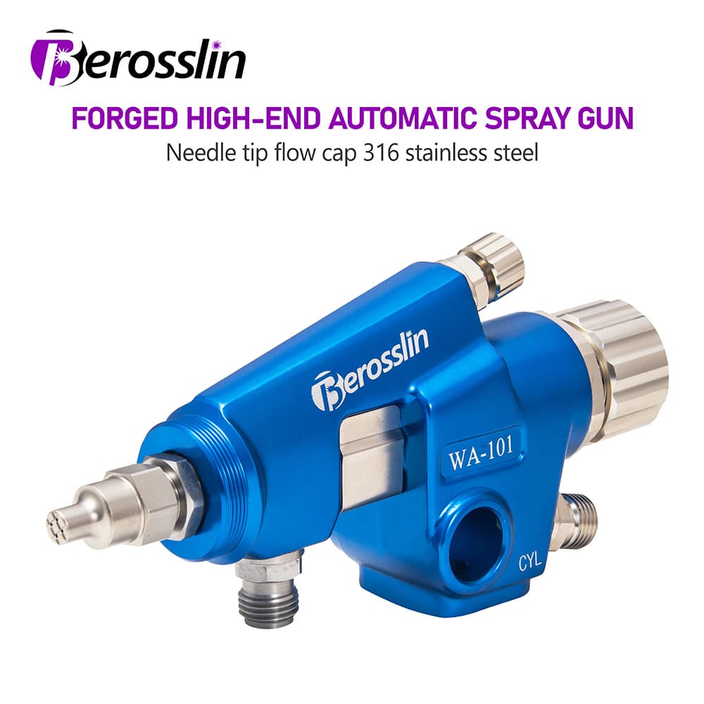 Automatic Spray Gun WA-101 for Adhesive Spraying 316 Stainless Steel Nozzle Cap 1.8mm Durable High Pressure Gun Berosslin