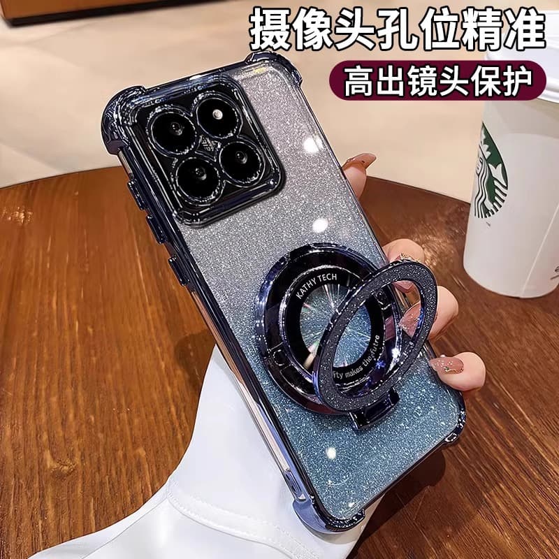 Suitable for Transsion lnfinix Note50S mobile phone case glitter magnetic holder Spark50 anti-protective cover