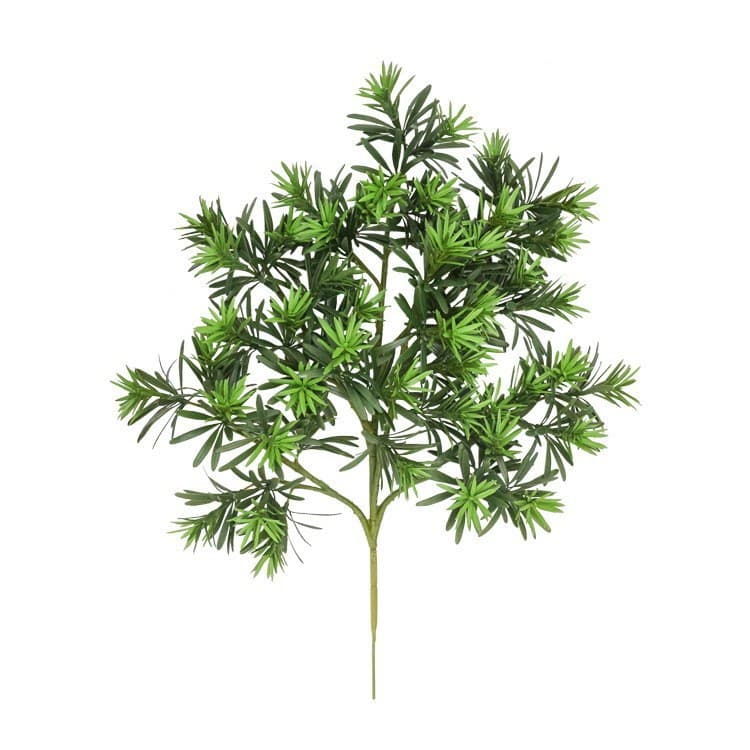 Thuja Pine Branches, Welcome Pine, Beauty Pine, Simulated Red Maple Leaves, Landscaping Thuja Pine Branch Decorations, Podocarpus Pine Needles