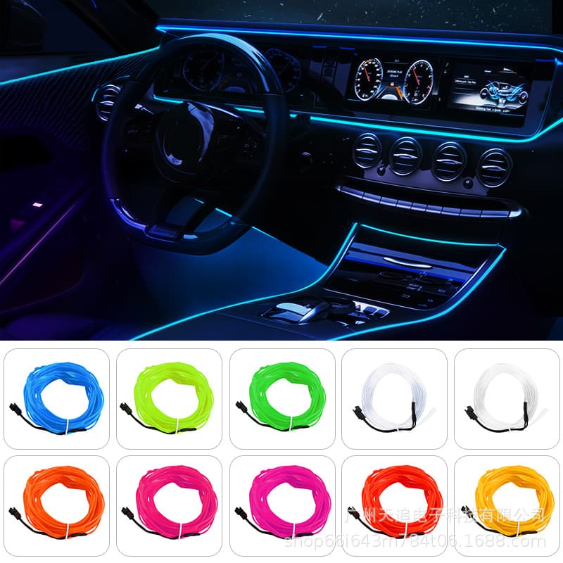 Tianzhui EL Edge Cold Light Strip Car Ambient Light LED Interior Decorative Light Door Gap Light Universal Model