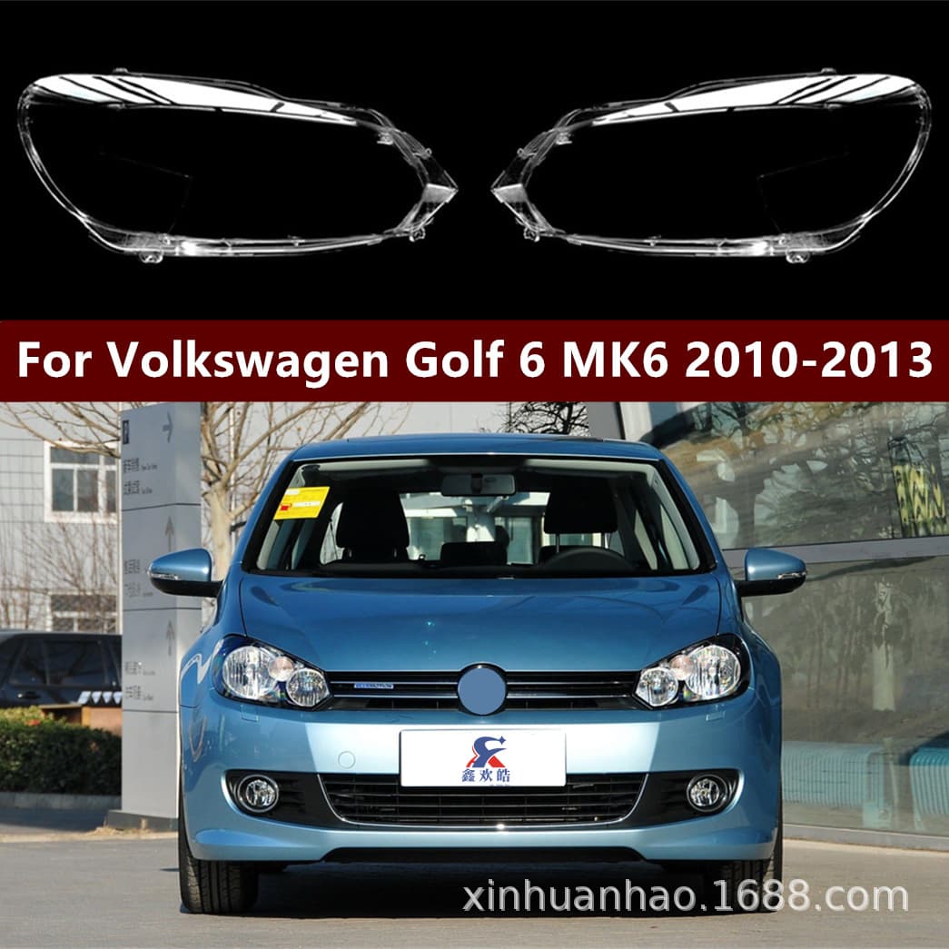 Lamp cover for Golf 6 2010-2013 models, Volkswagen Golf 6 GTI headlight cover MK6 lamp housing