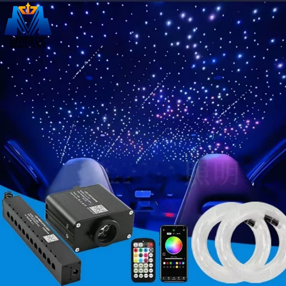 16W Slim Twinkling Star Machine + White Shooting Star Machine Car Ceiling Star Light Fiber Optic Light Source