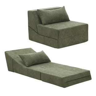 Folding Compressible Sofa Bed Pillow Thick High-Density Foam Foldable Mattress Single Sleeper Chair Sofa Supplier