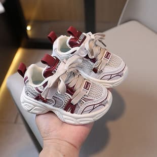 Boys Baby Shoes Children Sports Shoes Girls Toddler Soft Sole Mesh Shoes Dad Shoes Breathable Running Shoes 1-3 Years 5 Spring Autumn