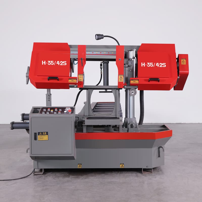 In Stock Metal Band Saw, Electric Feeding, Whole Bundle Cutting for Rebar and Square Tubes, Horizontal Cutting Band Saw