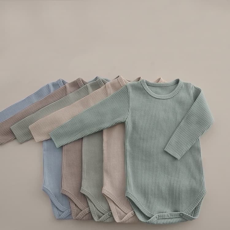 Autumn Newborn Baby Clothes 2026 Fall Korean Style Ribbed Bodysuit Baby Wrap Bodysuit Triangle Crawl Suit