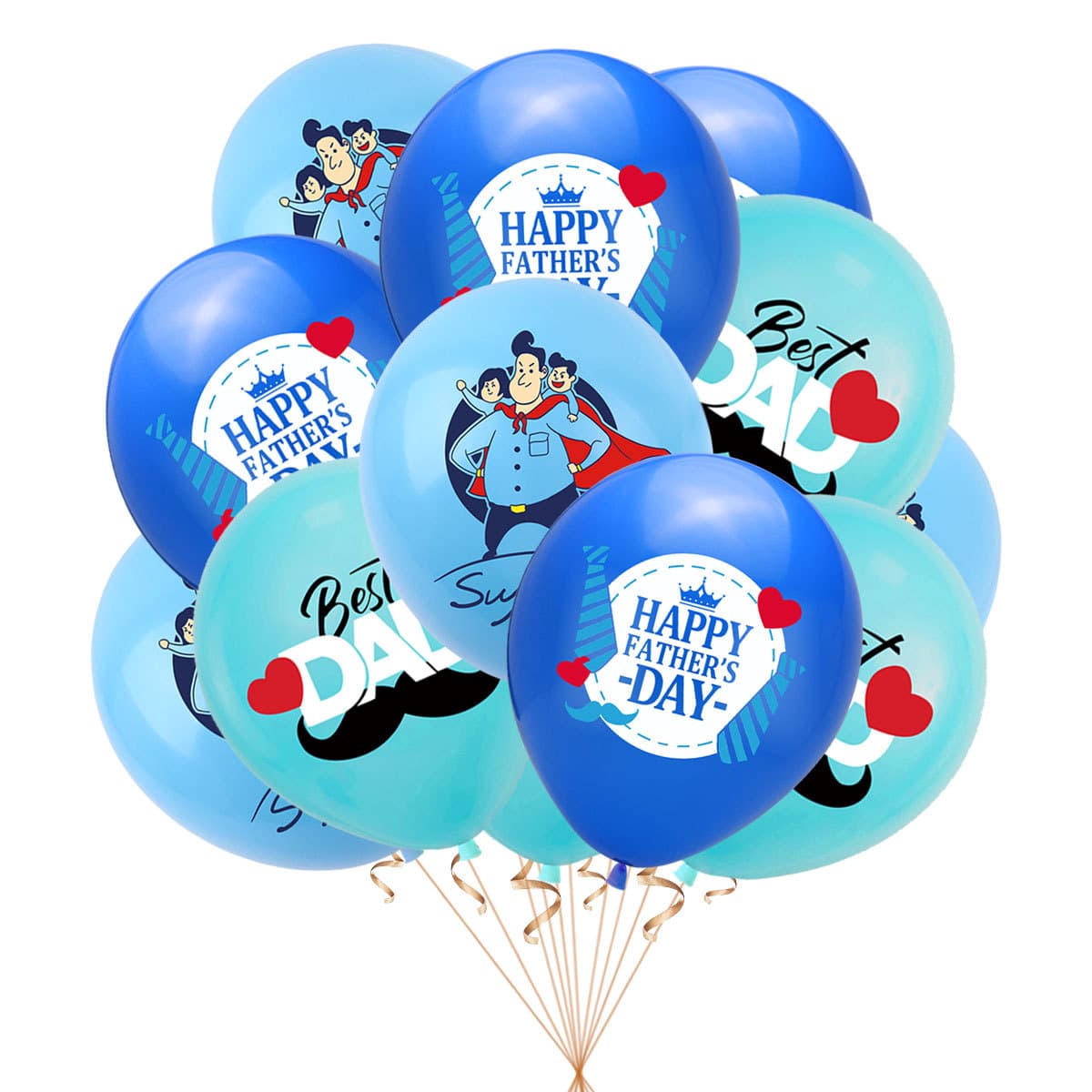 Father's Day theme party balloons original ready-made Father's Day 12-inch latex balloons wholesale