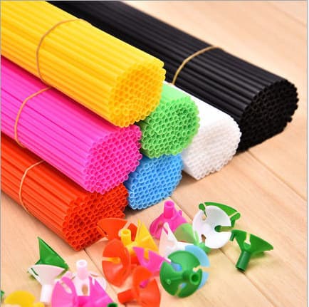 Supply wholesale balloon Rod Holder 100 PCs candy color colorless Rod drag balloon accessories various color Rod drag