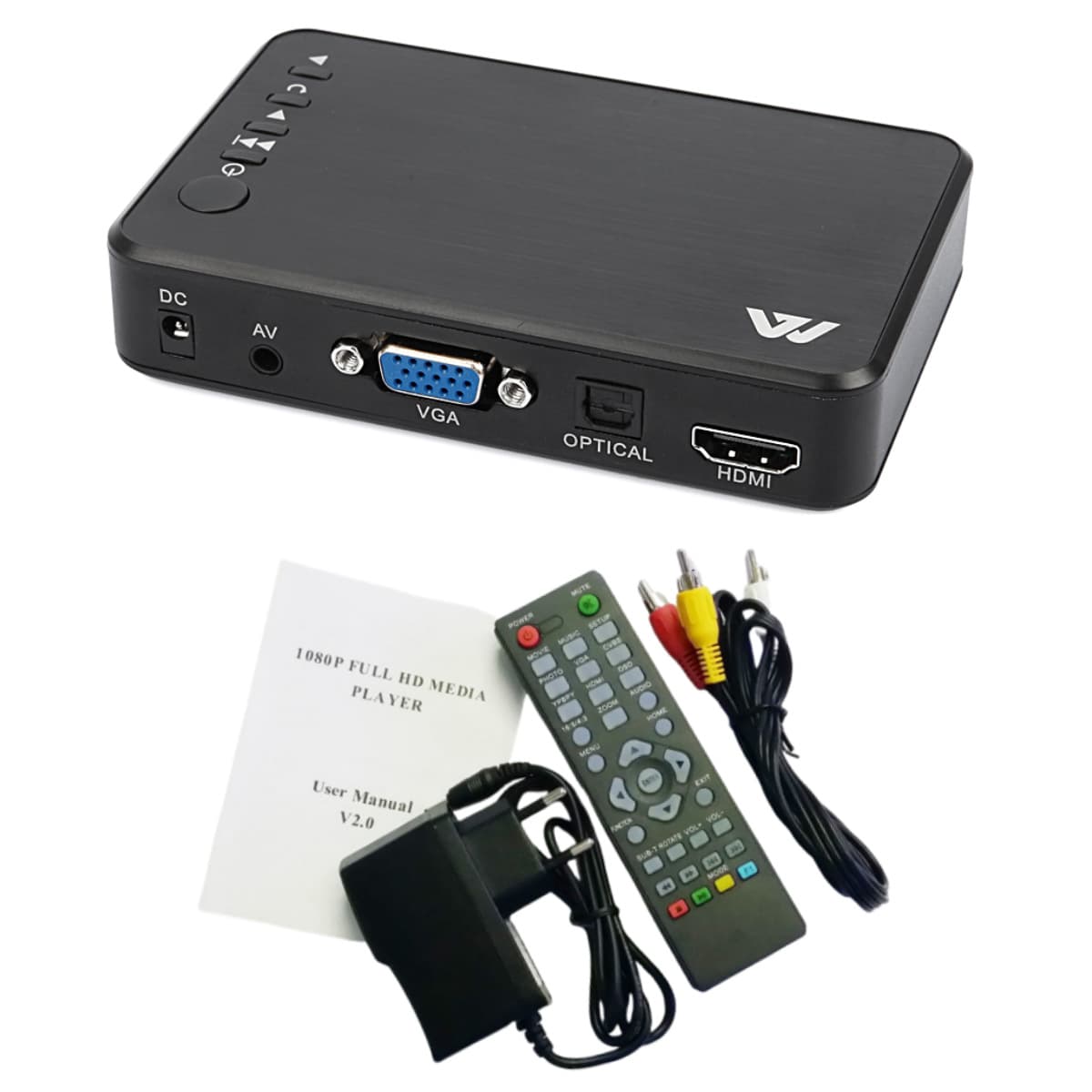 Blu-ray Player with Boot Loop Video Playback, USB Ad Player in Horizontal or Vertical Screen, HDMI+VGA HD Hard Drive 108