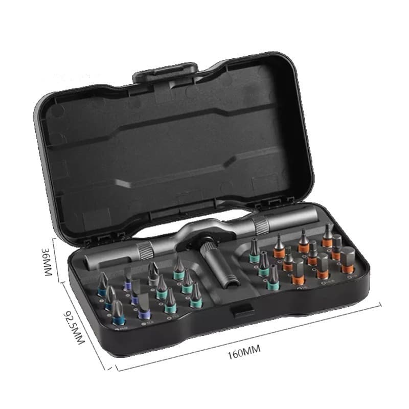 New Cross-Border 24-in-1 Multi-Function Ratchet Screwdriver Set Home Wrench S2 Steel High Hardness Ratchet Wrench