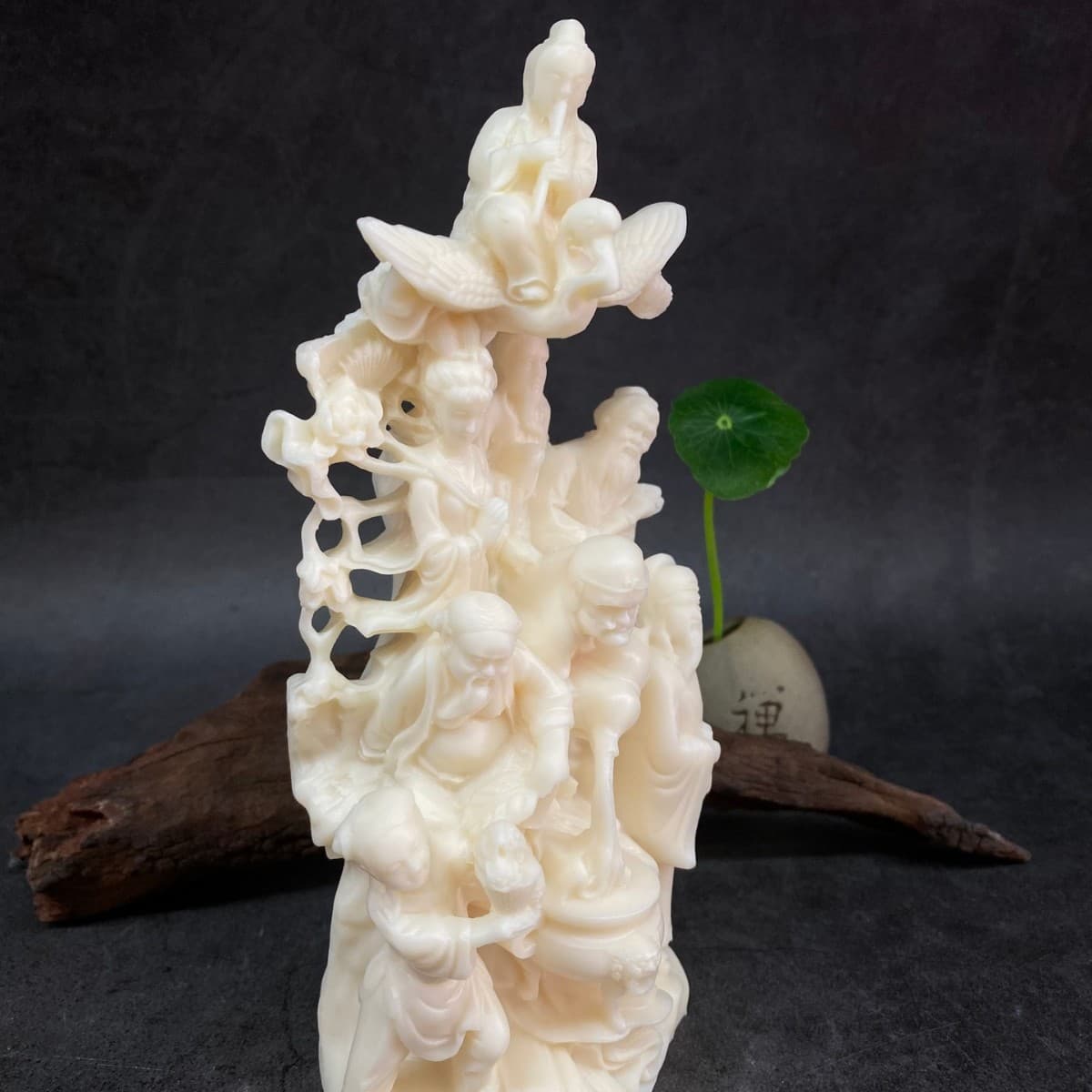 Ivory Nut Carved Eight Immortals Crossing the Sea Ornament Office Tea Pet Desktop Living Room Car Craft Factory Wholesale